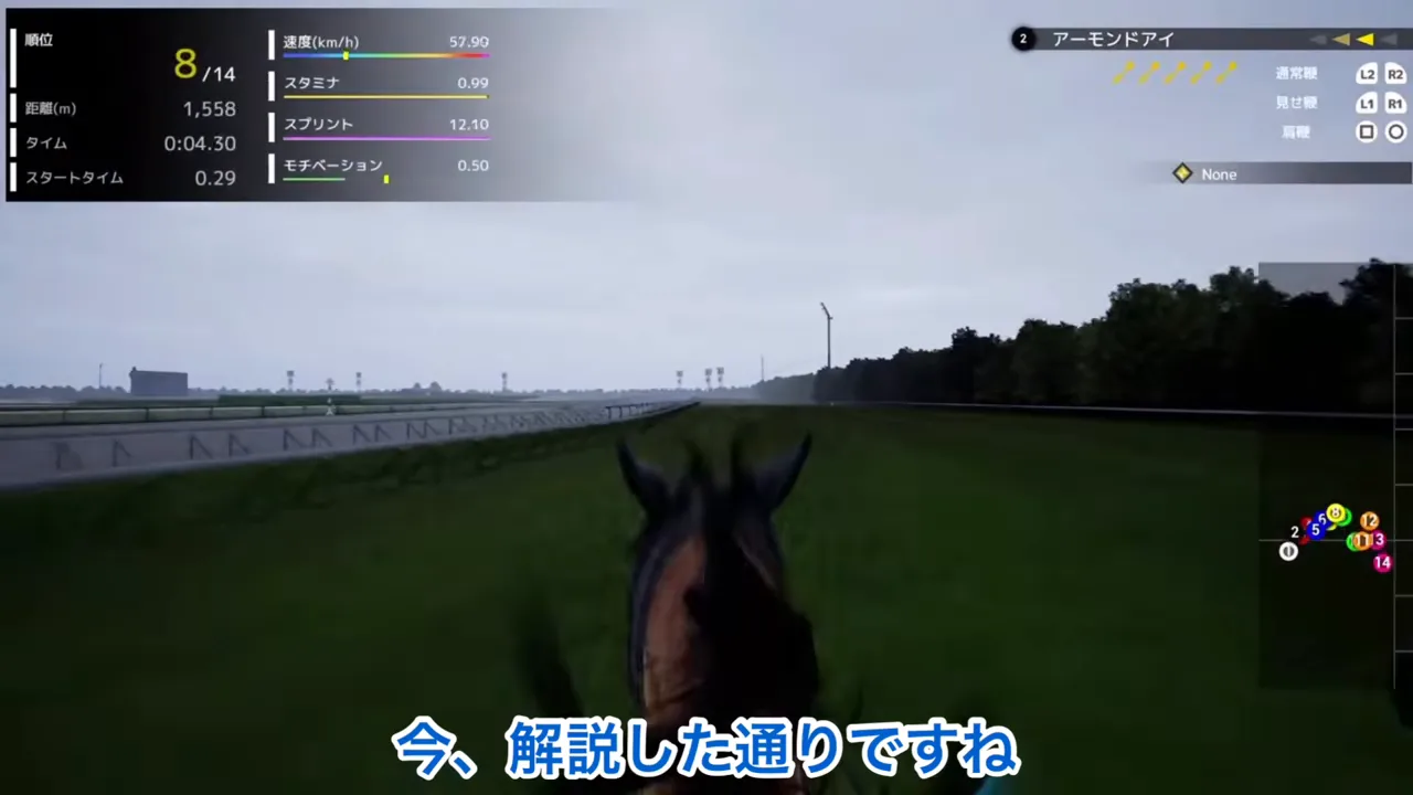 Full Stride公式掲載のレース画面